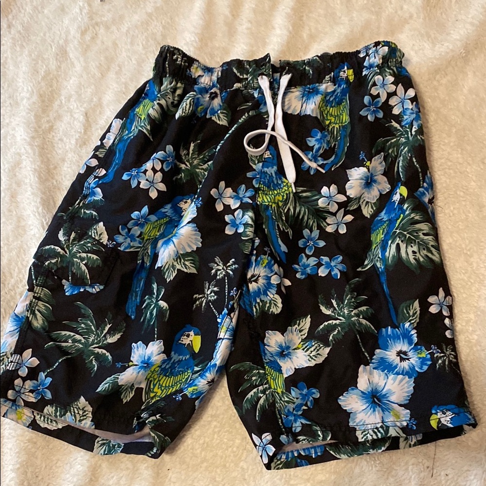 Tropical Black and Blue Men's Shorts